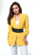 Leather Adjustable Corset Belt, Thick Waist Belt - SH1128 - Image 2