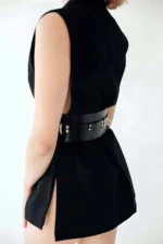 Leather Dress Belt, Stylish Leather Corset Belt - SH875 - Image 4