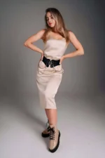 Leather Dress Belt, Chain Belt for Leggings - SH1274