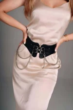 Leather Dress Belt, Chain Belt for Leggings - SH1274 - Image 2