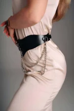 Leather Dress Belt, Chain Belt for Leggings - SH1274 - Image 3