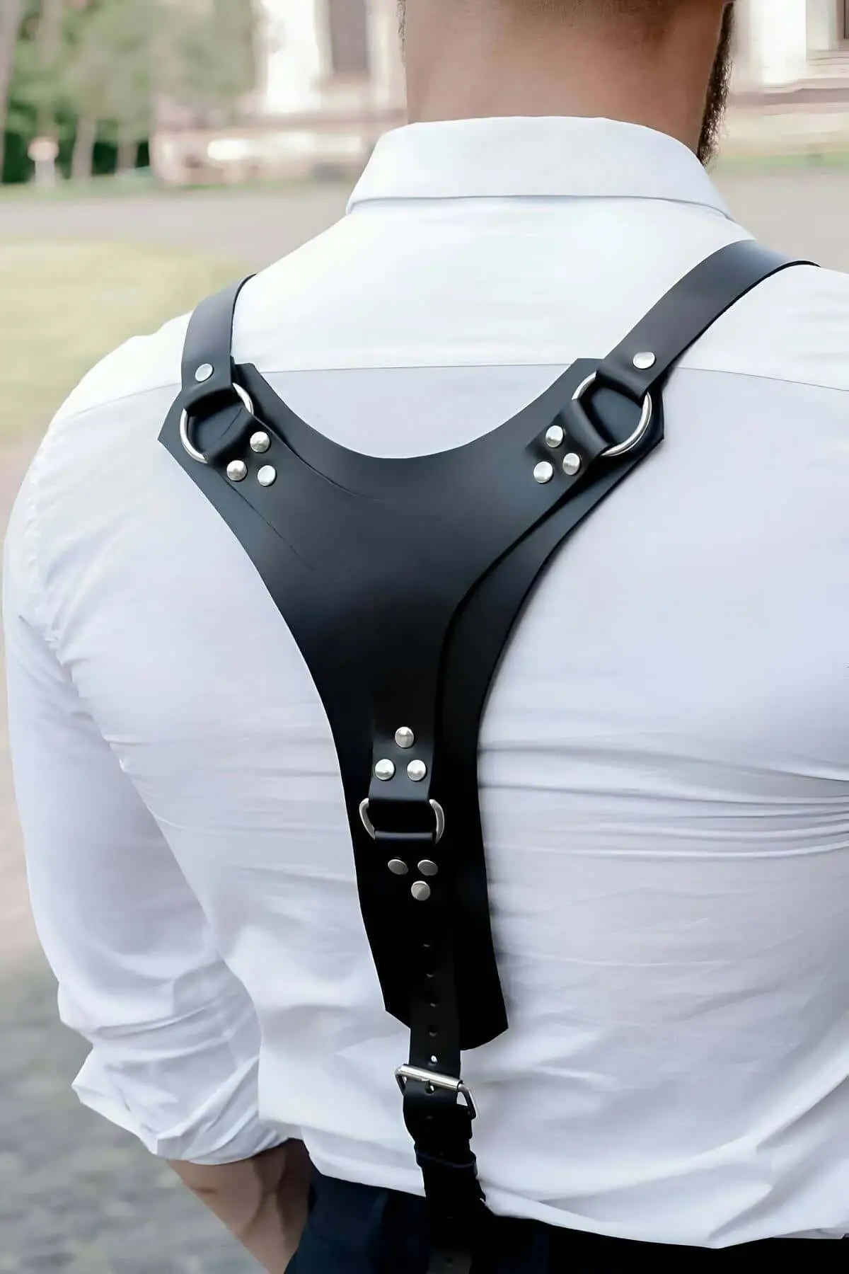 Erkek Deri Sırt Askılı Harness Kemer SHM130