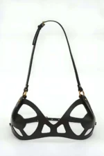 Leather Fantasy Bra, Breast Harness - SH1155 - Image 3