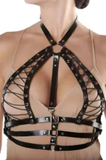 Leather Garment Overlay Underbust Belt Harness - SH1077 - Image 2