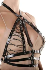Leather Garment Overlay Underbust Belt Harness - SH1077 - Image 3