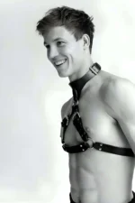 Deri Erkek Göğüs Harness ve Kol Bandı SHM117 - Image 2