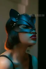 Leather Cat Mask - Leather Mask - Sexy Mask - SH558 - Image 2