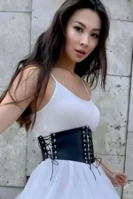 Leather Corset Belt, Stylish Harness Belt with Rope Detail - SH607 - Image 2