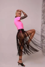 İnce Püsküllü Deri Harness Etek SH1088 - Image 2