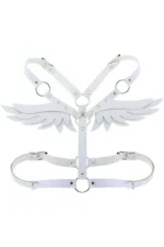 Stylish Harness with Leather and Angel Wing Details - SH642 - Image 2