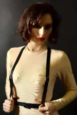 Chest Leather Belt, Stylish Leather Harness Accessory - SH599 - Image 2