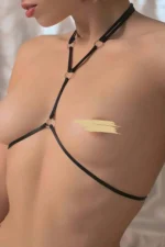 Black Rubber Breast and Panty Set - SH828 - Image 3