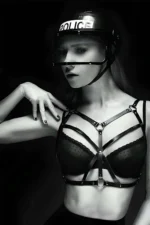 Stylish Leather Harness for Bra - SH247