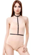 Single Row Neck and Waist Leather Harness - SH188