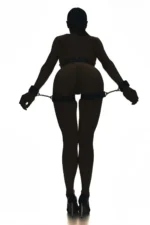 Fantasy Leather Lingerie, Stylish Harness Set with Neck Cuff - SH1338 - Image 6