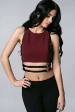 Sexy Leather Accessory for T-Shirt - SH210