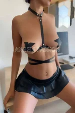 Long and Wrap-Around Stylish Leather Harness - SH173 - Image 3