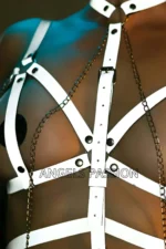 Chain Detail Mesh Section Open Reflective Stylish Harness - SH299 - Image 5