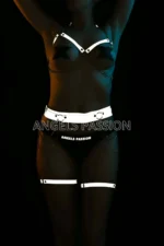 Stylish Harness Set with Chain Detail and Reflective Features - SH486