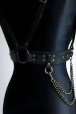 Stylish Belt with Chain Detail, Shoulder and Back Strap - SH908 - Image 2