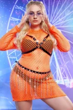 Siyah Deri Zincir Detaylı Halkalı Vücut Harness Seti SH931