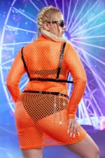 Siyah Deri Zincir Detaylı Halkalı Vücut Harness Seti SH931 - Image 2