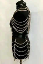 Chain Crop and Skirt Harness Set, Festival Stage Costume - SH1006 - Image 4