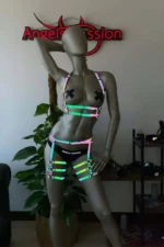 Women's Lingerie Colorful Reflective Garter Set - SH342 - Image 4