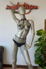 Chain-Detailed Fantasy Clothing Reflective Harness - SH462-R2 - Image 6