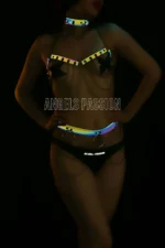 Chain-Detailed, Glow-in-the-Dark Lingerie - Custom Designed Lingerie - SH454 - Image 4
