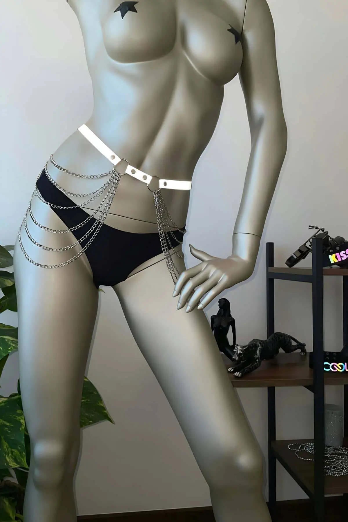 Chain and Reflective Harness Waist Belt - SH391