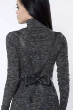 Stylish Leather Harness with Ribbon Waist - SH177 - Image 2