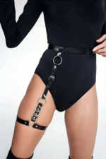 Leather Harness with Waist and Leg Details - SH773 - Image 4