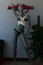 White Reflective Erotic Lingerie Chest Harness - SH296 - Image 5