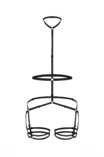 Siyah Boyundan Bağlamalı Halka Detaylı Vücut ve Bacak Harness - Image 2