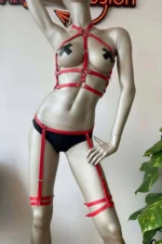 Adjustable Garter Leather Harness Set - SH257