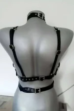 Women's Leather Fantasy Lingerie, Leather Chest Harness - SH970 - Image 4