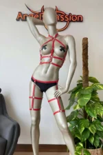 Fantasy Leather Garter and Breast Harness Set - SH272 - Image 3