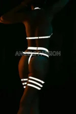 Dominant Custom White Reflective Harness Set - Image 3