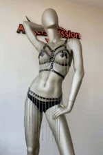 Fantasy Lingerie Chain Skirt and Bustier Set - SH496 - Image 3