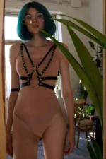 Stylish Leather Chest Harness - SH884 - Image 3