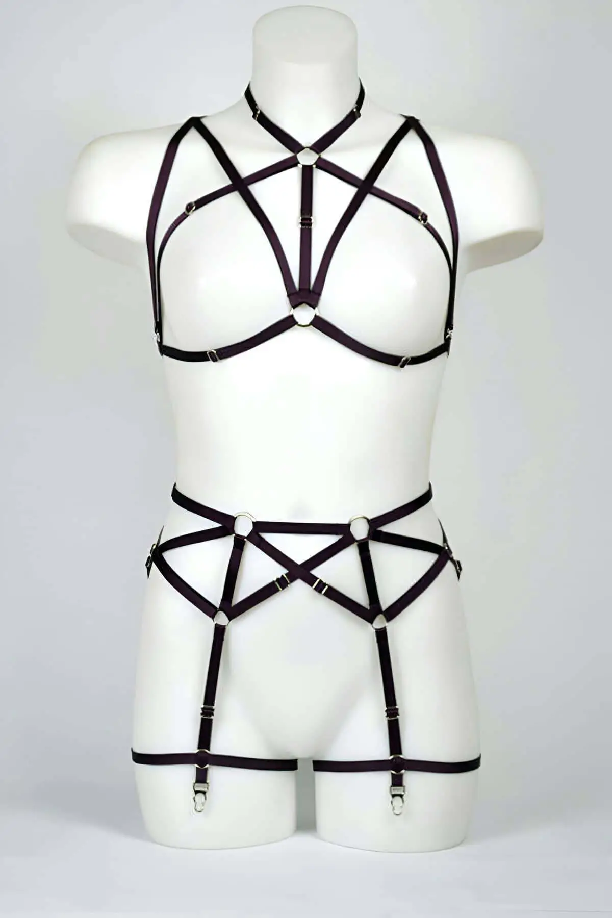 Sexy Harness with Bust and Garter Belt - SH161