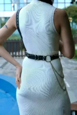 Shirt, Dress, T-Shirt Belt, Stylish Leather Belt - SH813 - Image 3