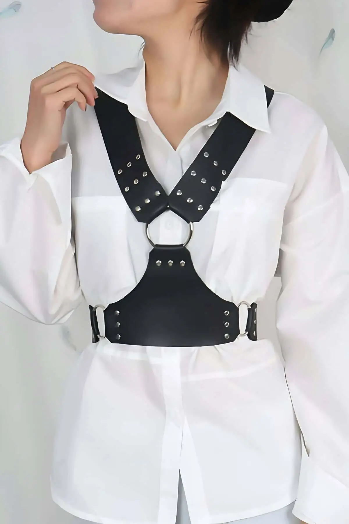 Shirt Belt, Dress Belt, Stylish and Trendy Leather Chest Harness Belt - SH936