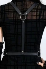 Siyah Deri Halkalı ve Tokalı Bel Omuz Harness Aksesuar SH938 - Image 4