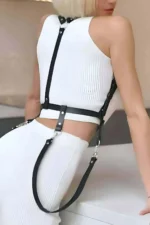 Leather Strap Harness for Wearing Over Dresses - SH1171 - Image 4