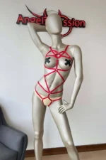 Kırmızı Halkalı Ayarlanabilir Elastik Şeritli Vücut Harness SH474 - Image 6