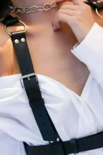 Elegant Adjustable Leather Belt with Ring Detail Shoulder Strap - SH650 - Image 2