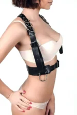 Stylish Leather Harness with Ring Detail, Sexy Harness Belt - SH986 - Image 2