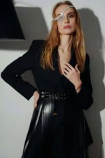 Elegant Leather Corset Belt Skirt with Adjustable Tassels for Dresses and Jackets - SH637 - Image 4